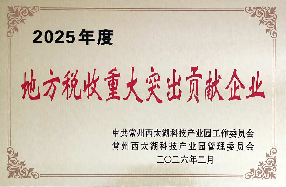 2025年度地方税收重大突出贡献企业